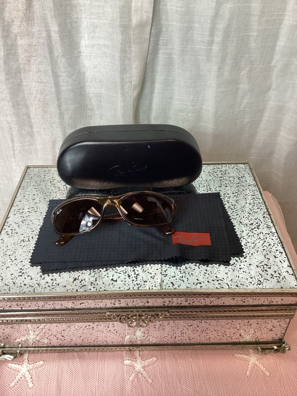 Ray-Ban small Predator Havana Sunglasses with Case and cleaning cloth